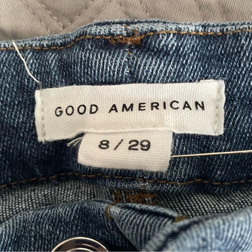 Good American Good Leg Mid Rise Skinny Jeans Sculpting Denim 8/29 GLCNFH941T - Picture 3 of 8